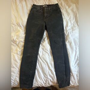 Good American Black Straight Jeans